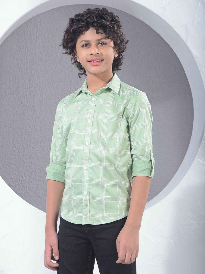 Forest Green Printed Shirt