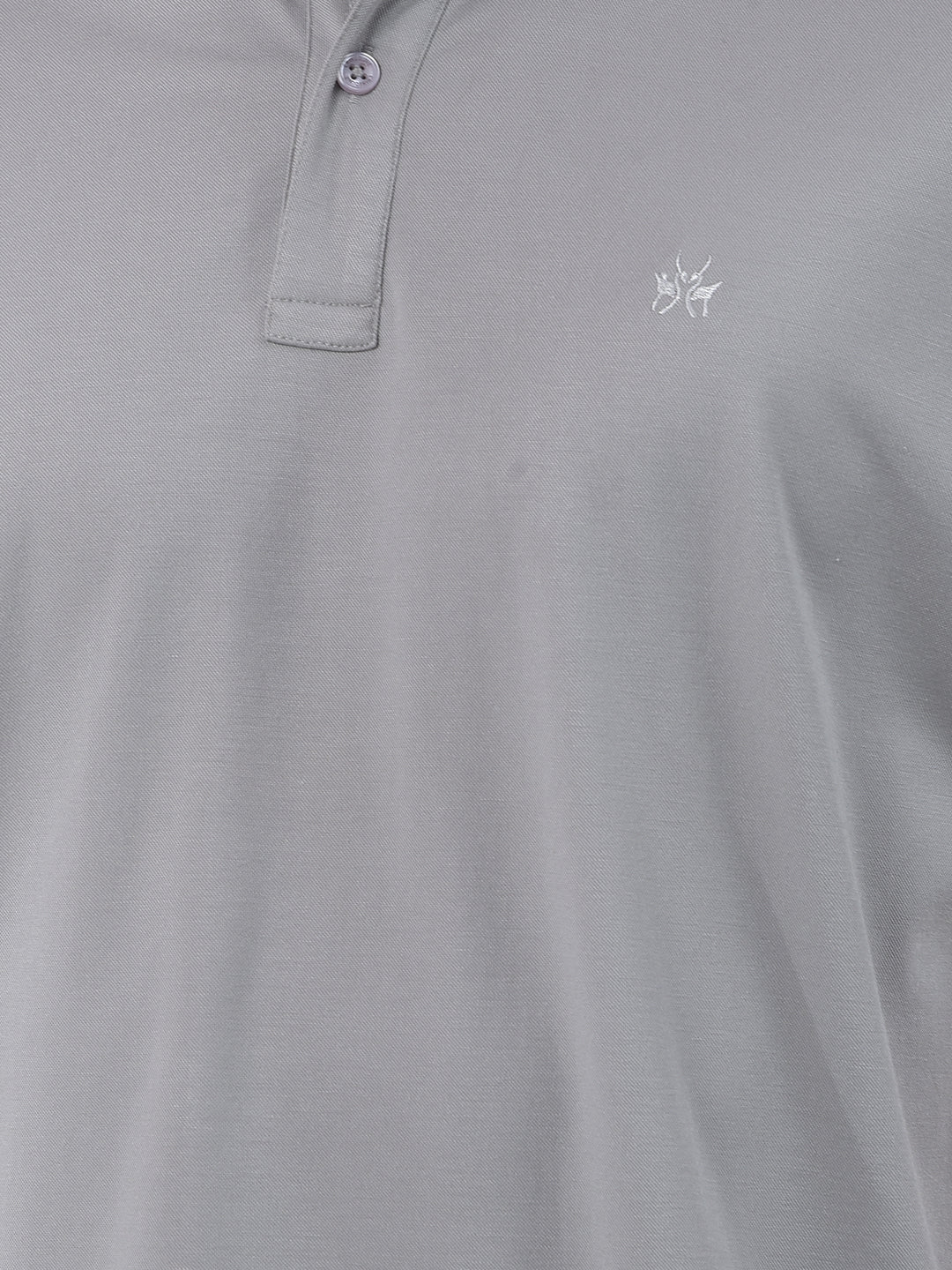 Grey Polo-Neck T-Shirt