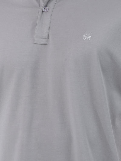 Grey Polo-Neck T-Shirt