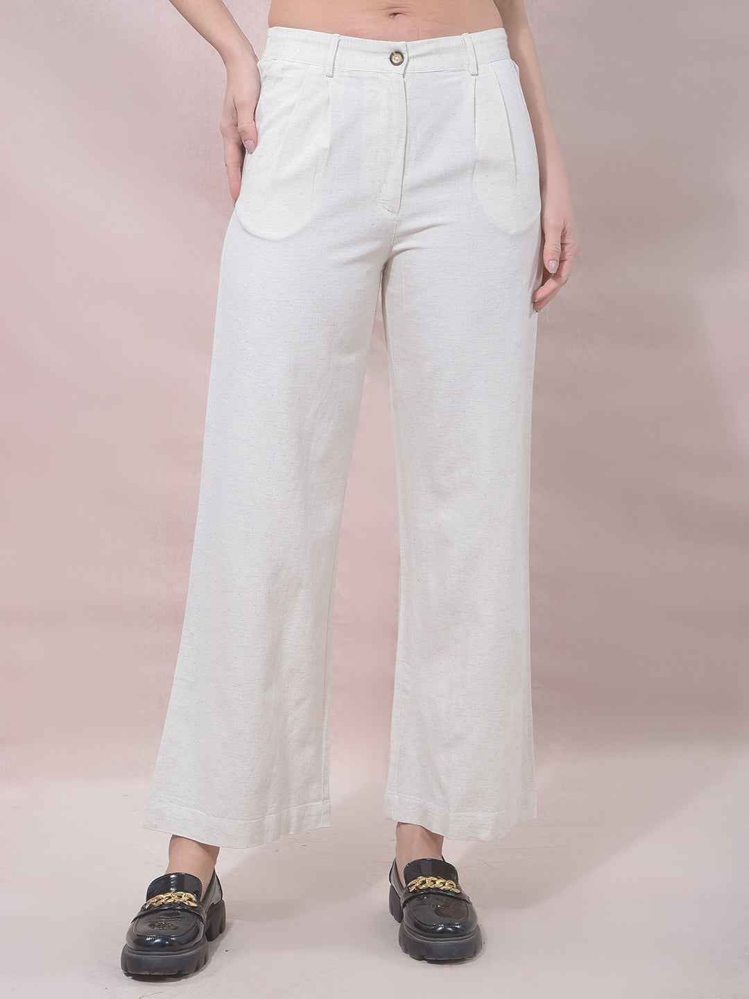 FluxIvory Wide Leg Trousers