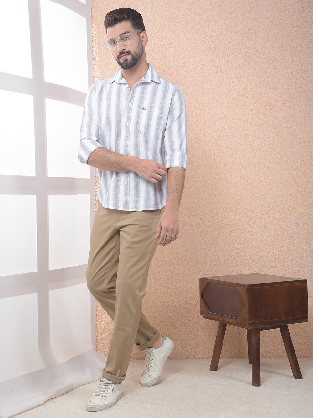 Everyday Dobby Brown Trousers