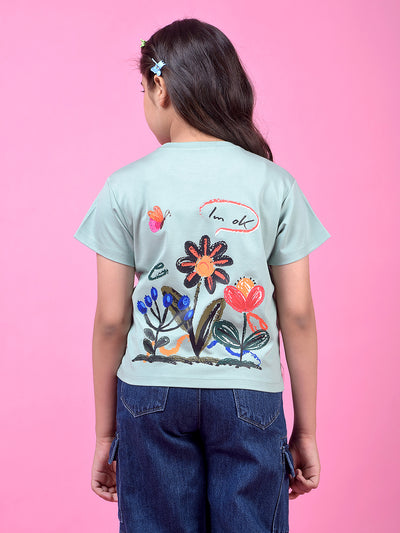 Green Graphic Print T-Shirt