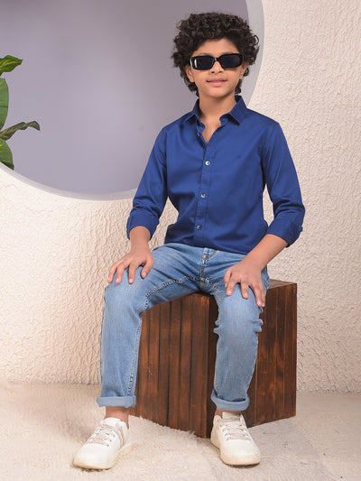 Blue 100% Cotton Shirt