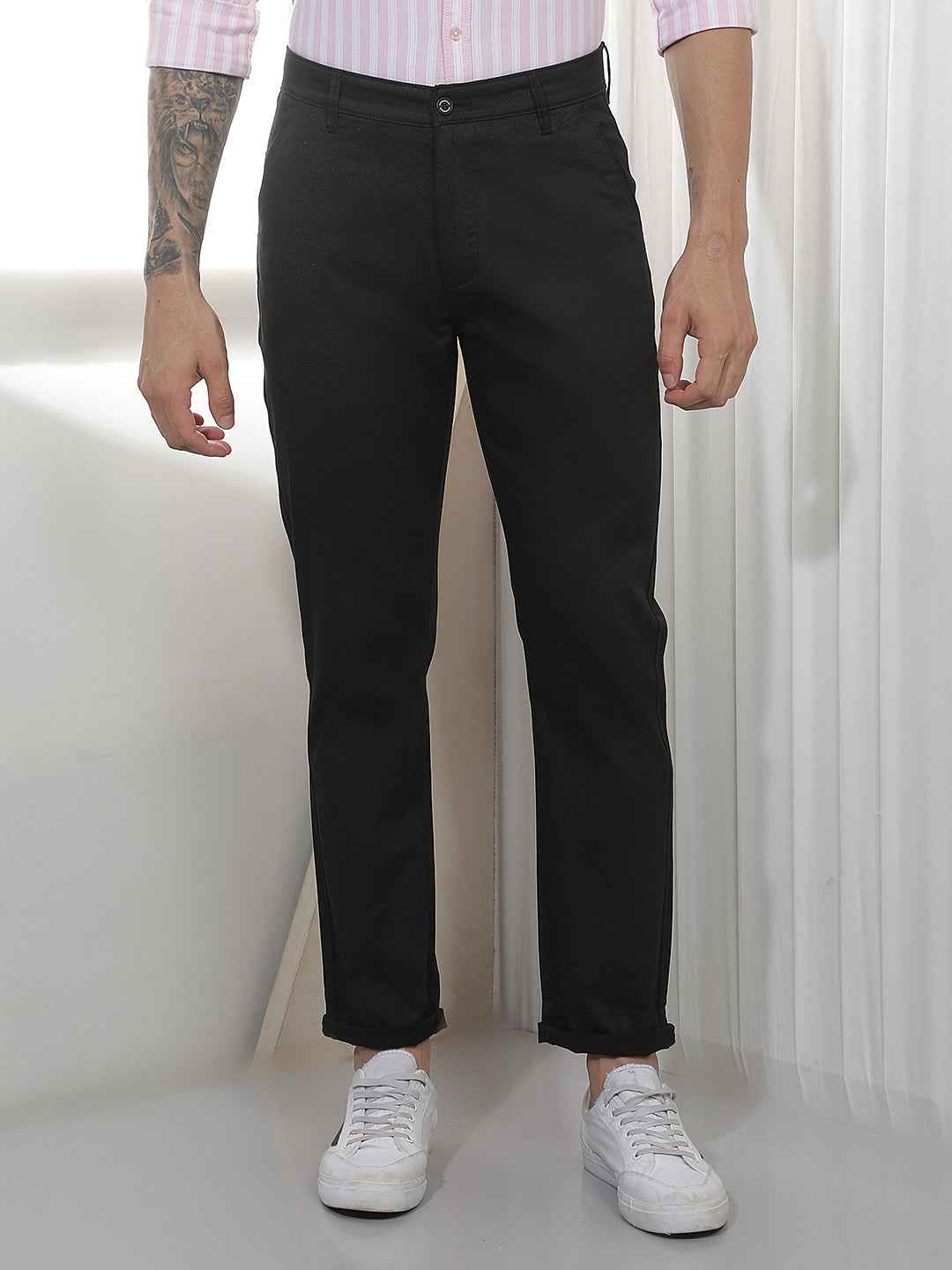 Classic Black Casual Trousers