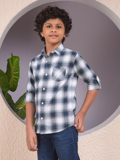 Green Checked 100% Cotton Shirt