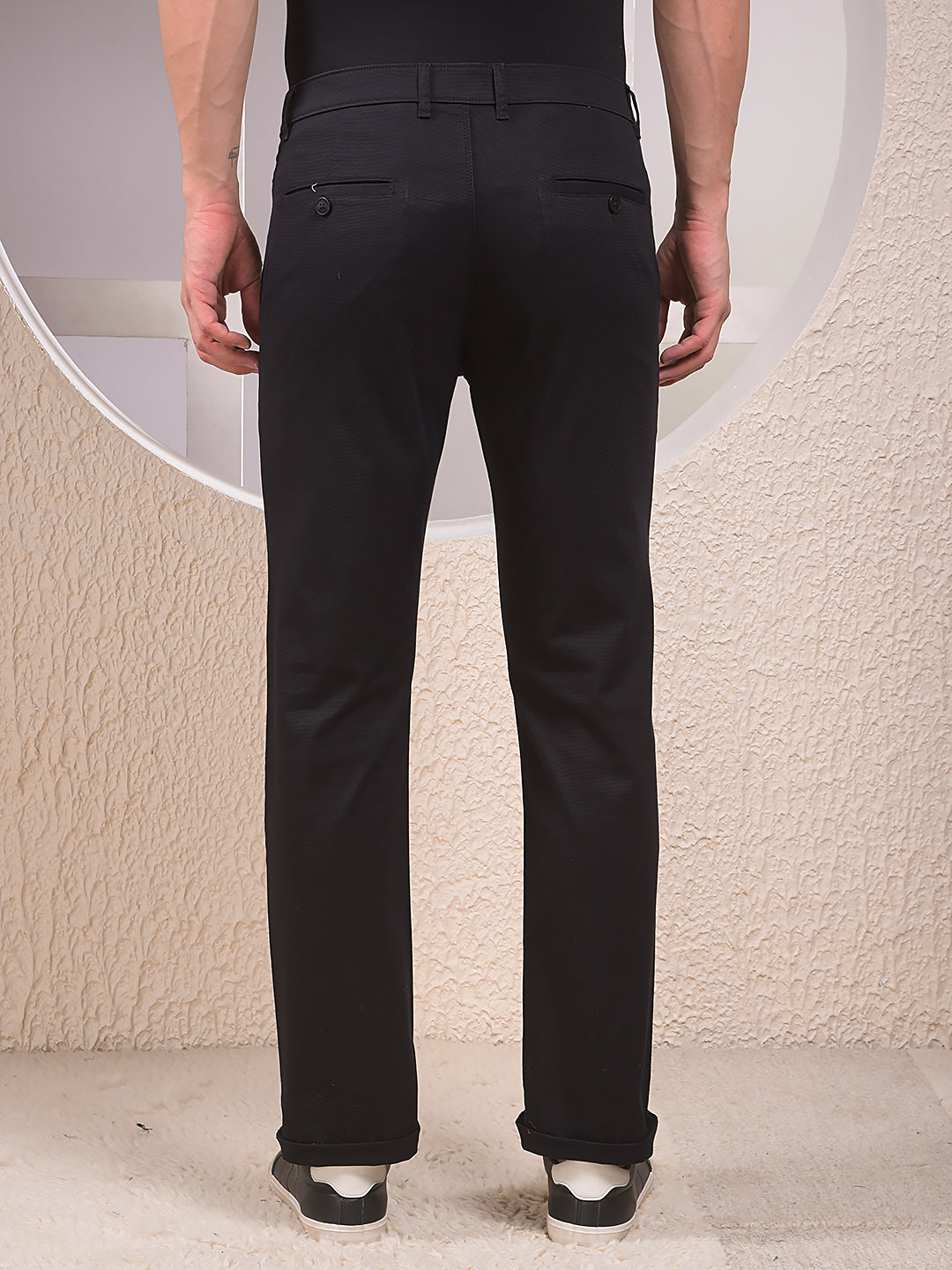Spunky Black Straight Trousers