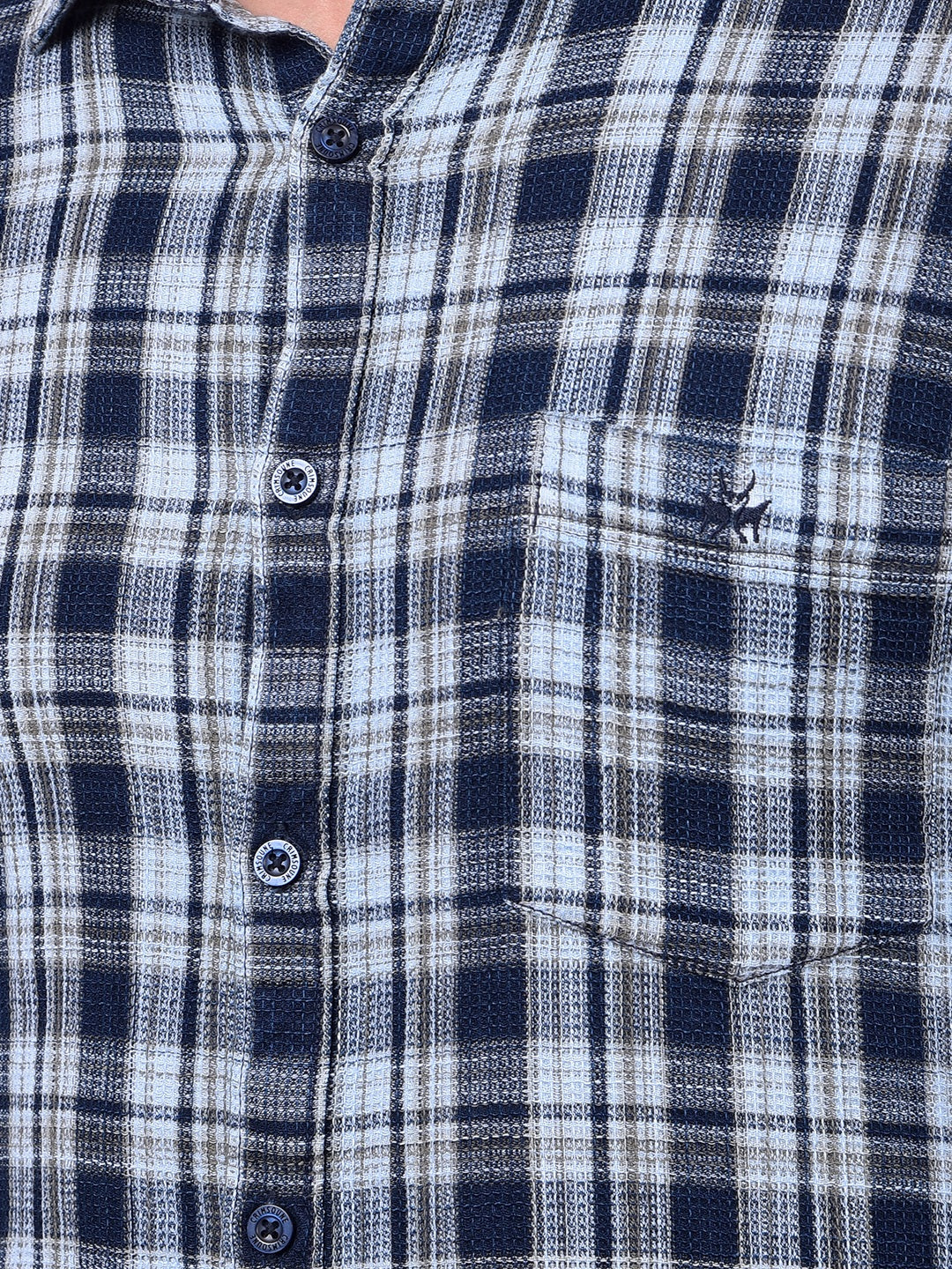 Brown Checked 100% Cotton Shirt