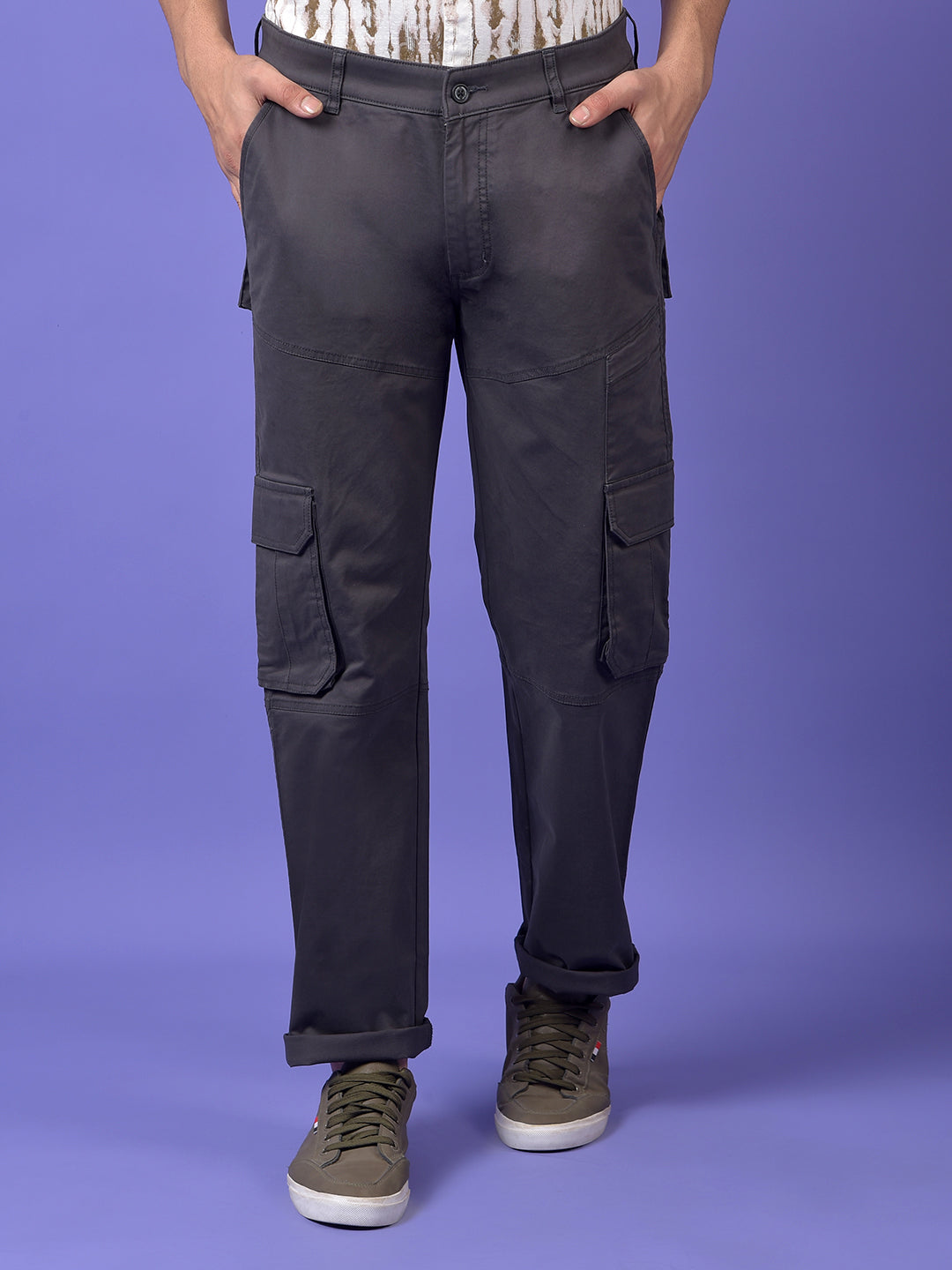 Grey Cargo Trousers