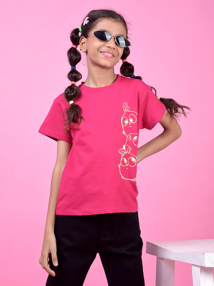 Pink Graphic Print T-Shirt