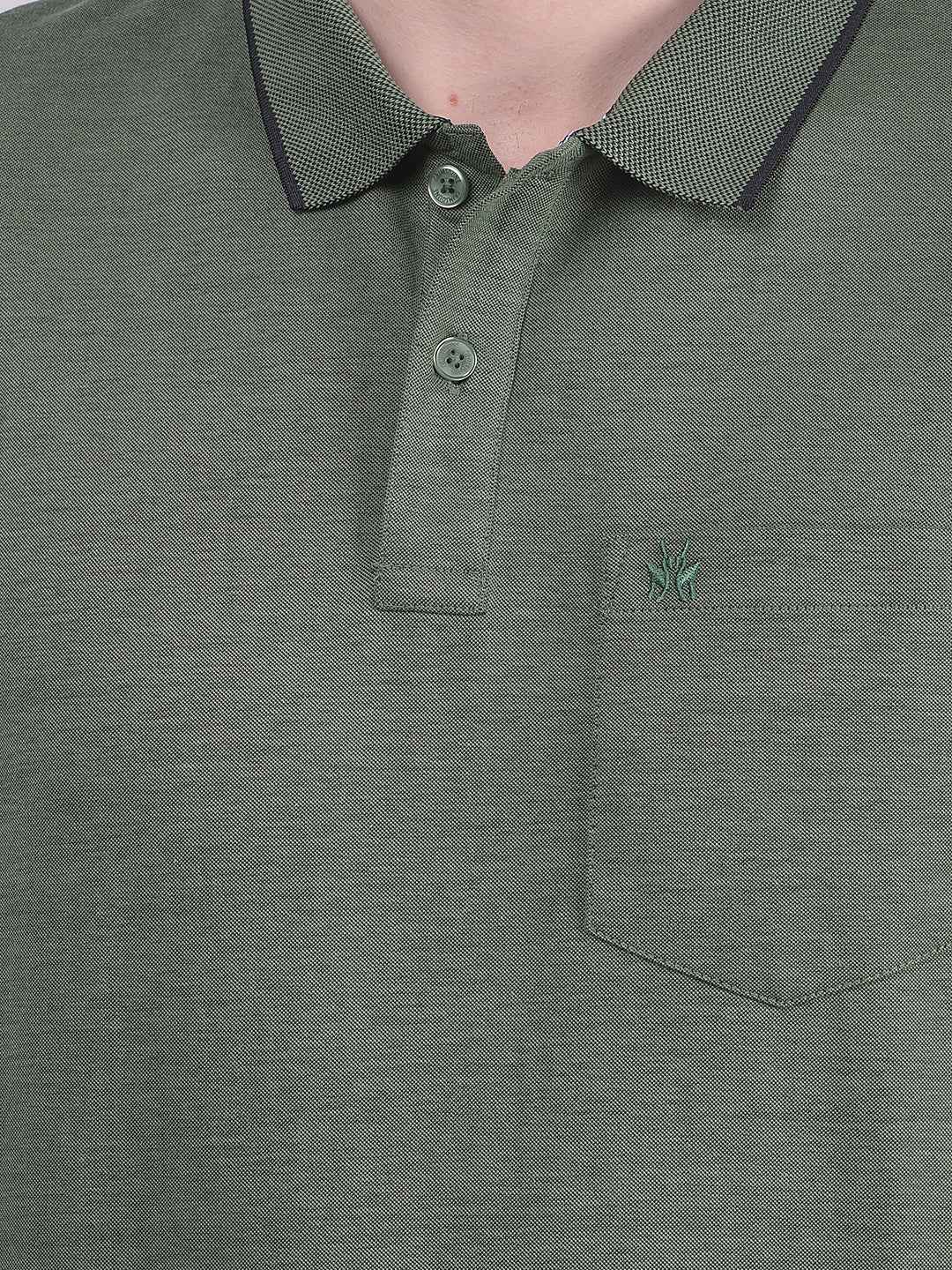 Green Polo Neck T-Shirt