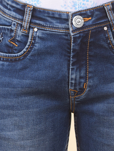Vivid Dark Slim Fit Blue Jeans