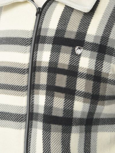 Easy Fit Cream Checked Shacket