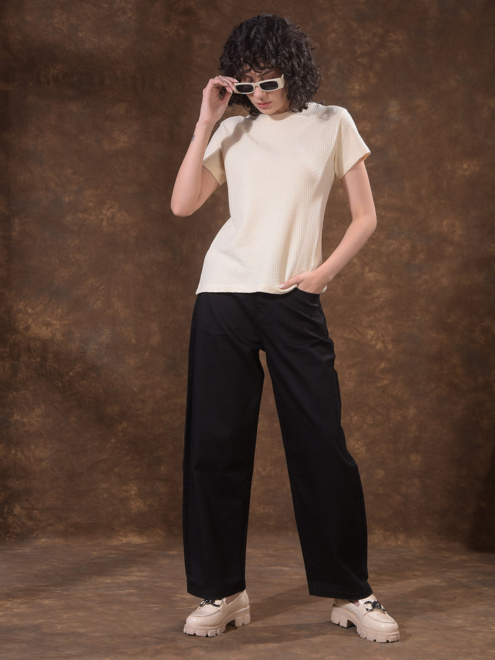 Signature Raven Black Barrel Jeans