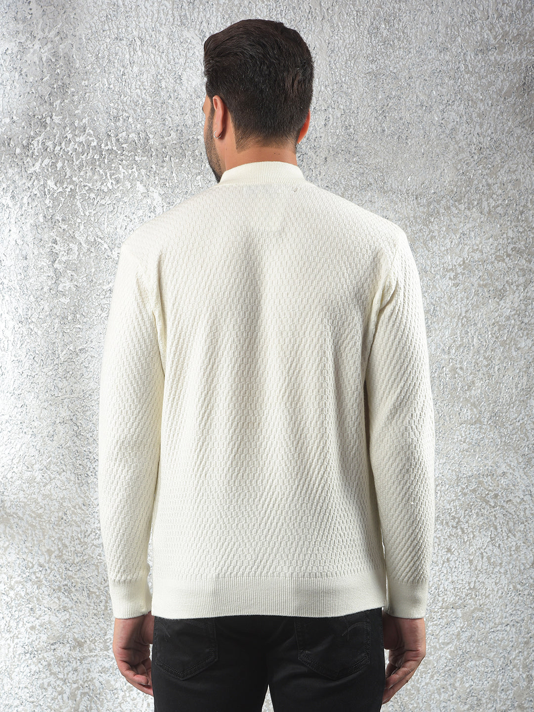 Off White Jacquard Sweater