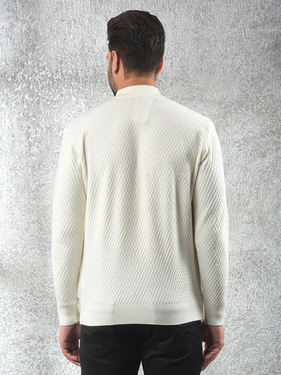 Off White Jacquard Sweater