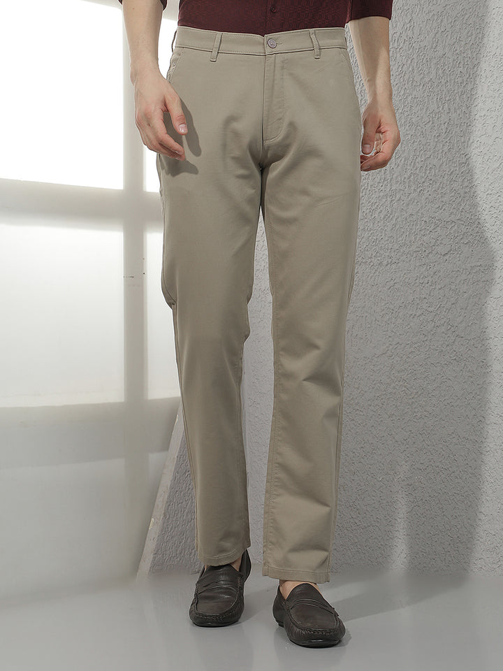 Tailored Coastal Tan Khaki Straight Trousers