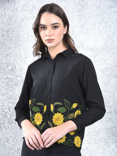 Black Embroidered Co-Ord Set