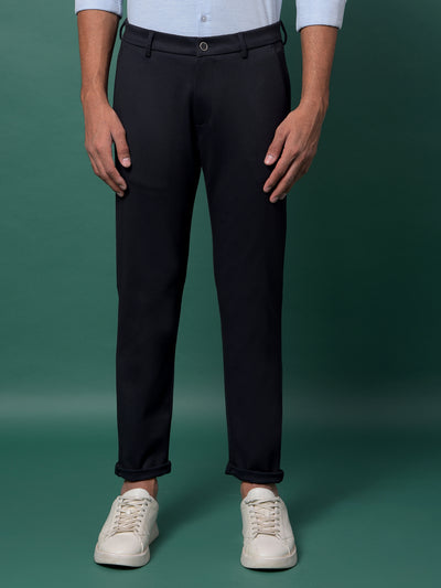Black Knit Comfort Trousers