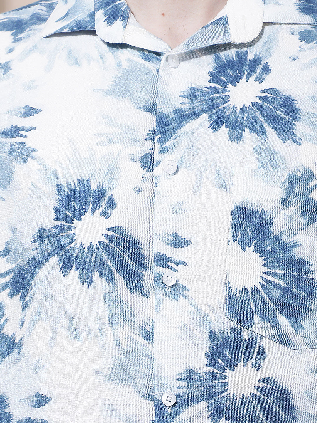 Blue Abstract Print Shirt