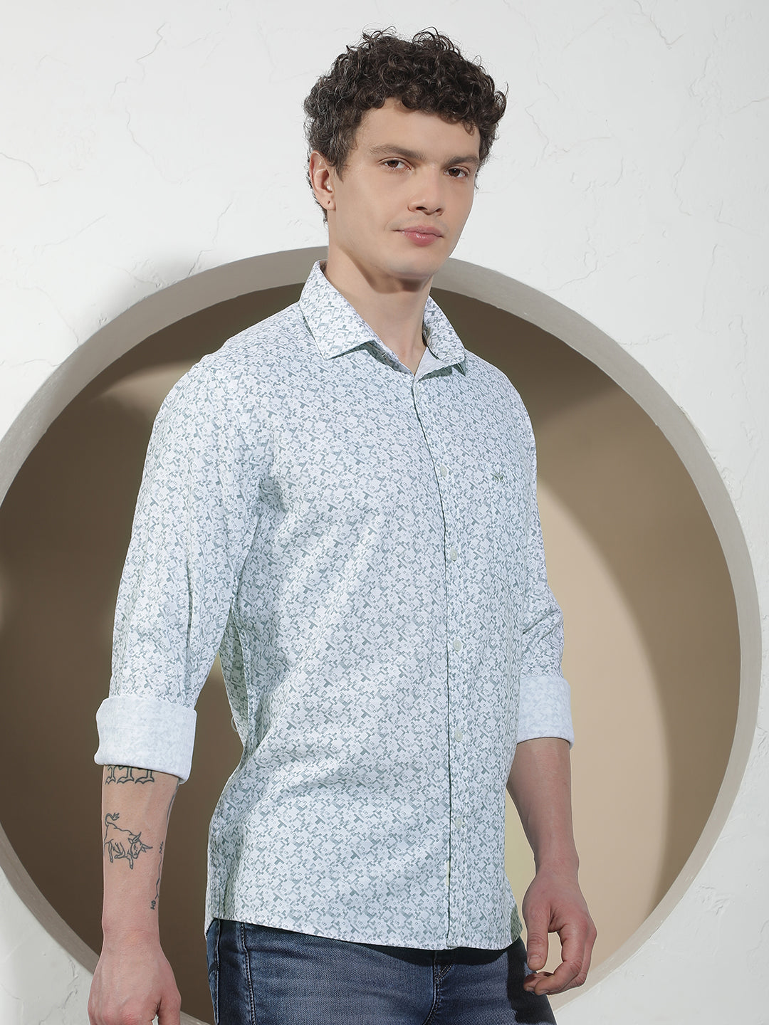Frost Grey Printed Shirt