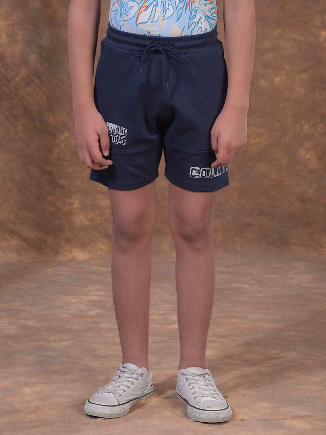 Navy Blue Athleisure Shorts