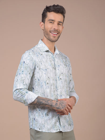 Multi-Color Printed Linen Shirt