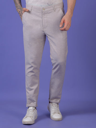 Grey 100% Cotton Trousers