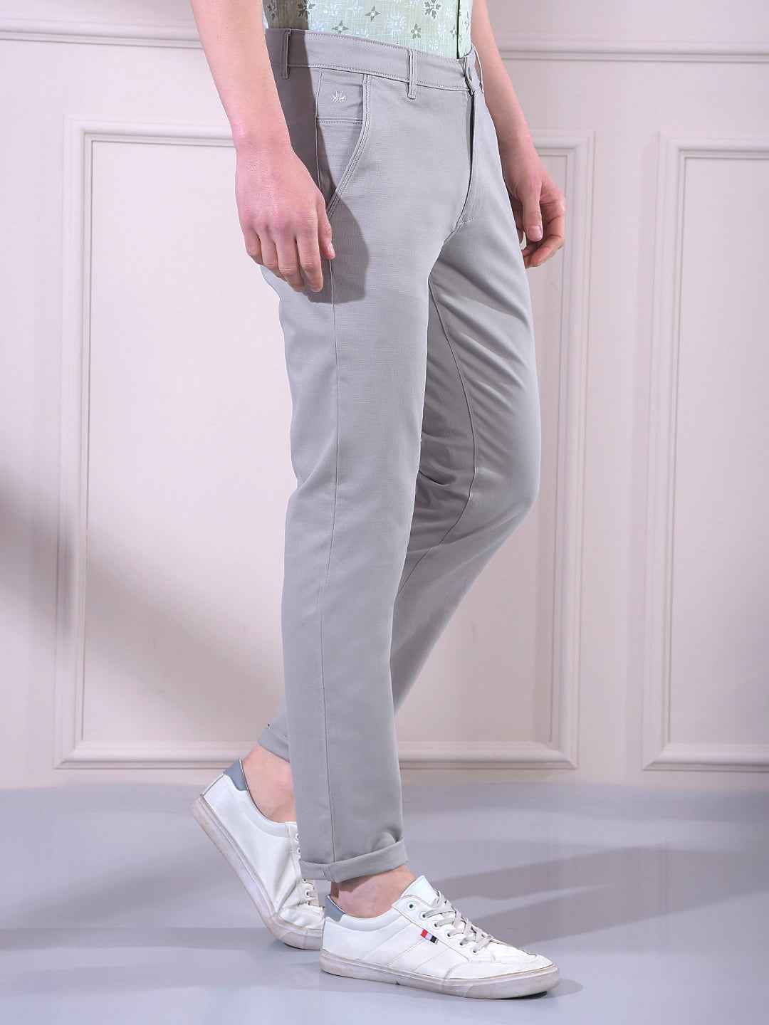 Grey Chinos Trousers