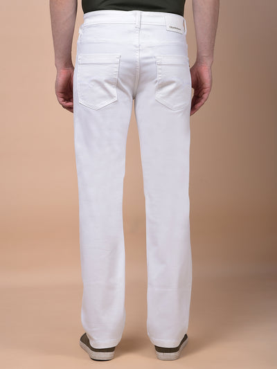 Chic White Straight Jeans