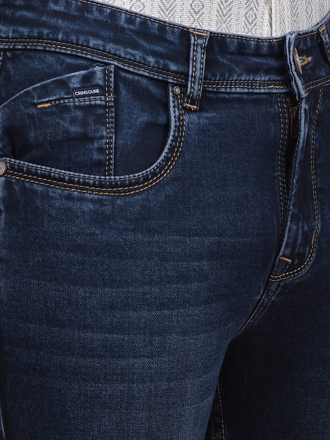 Tailored Trim Navy Blue Jeans