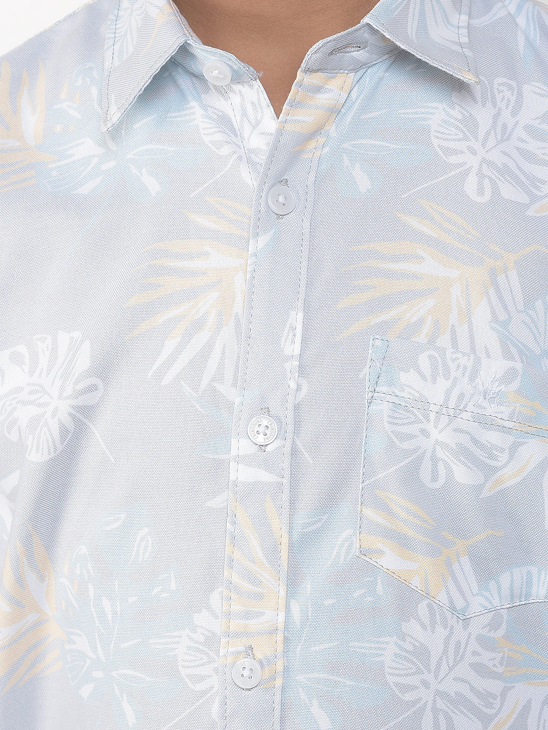 Multi-Color Floral Print 100% Cotton Shirt