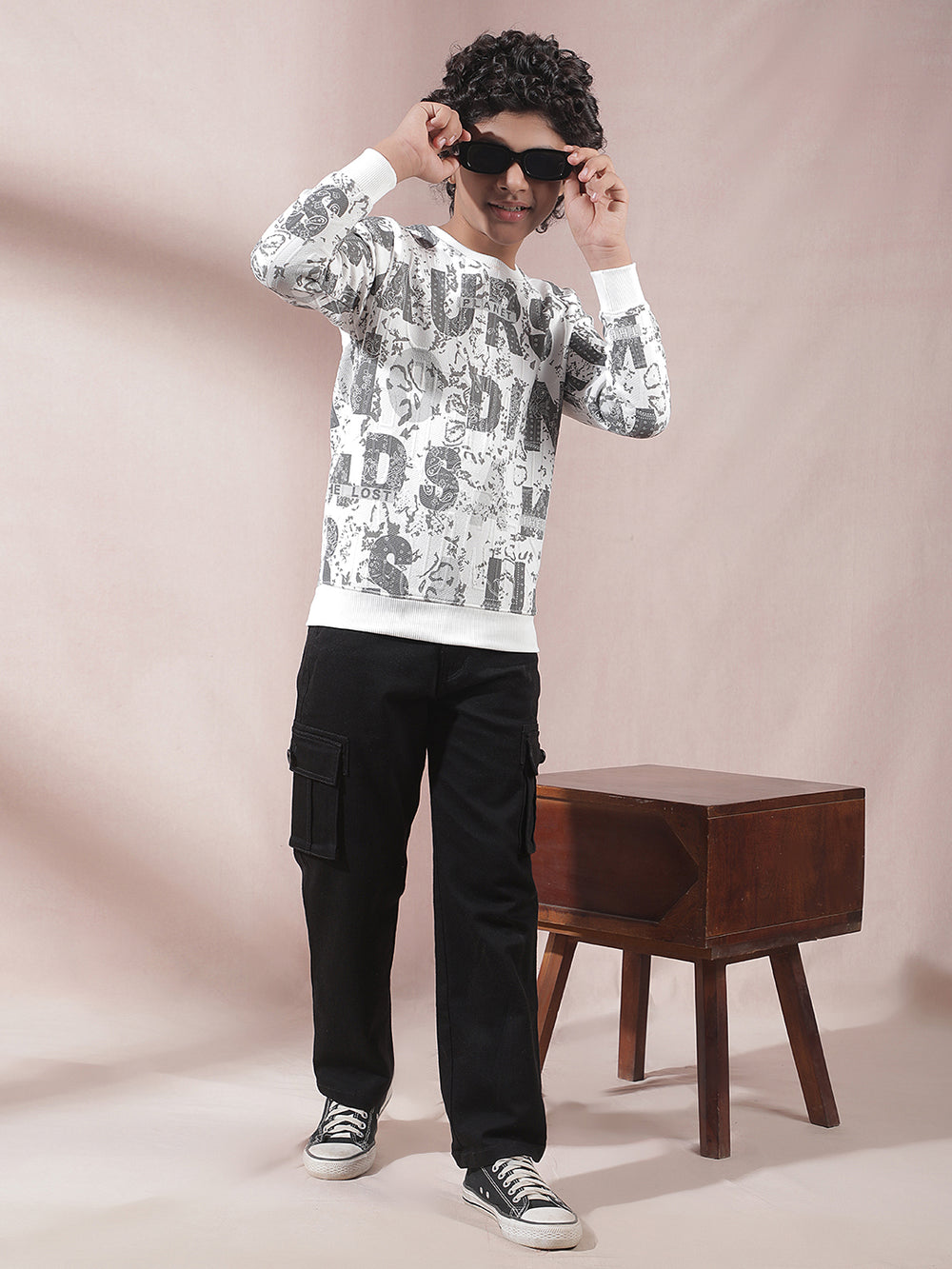 Black Straight Cargo Jeans