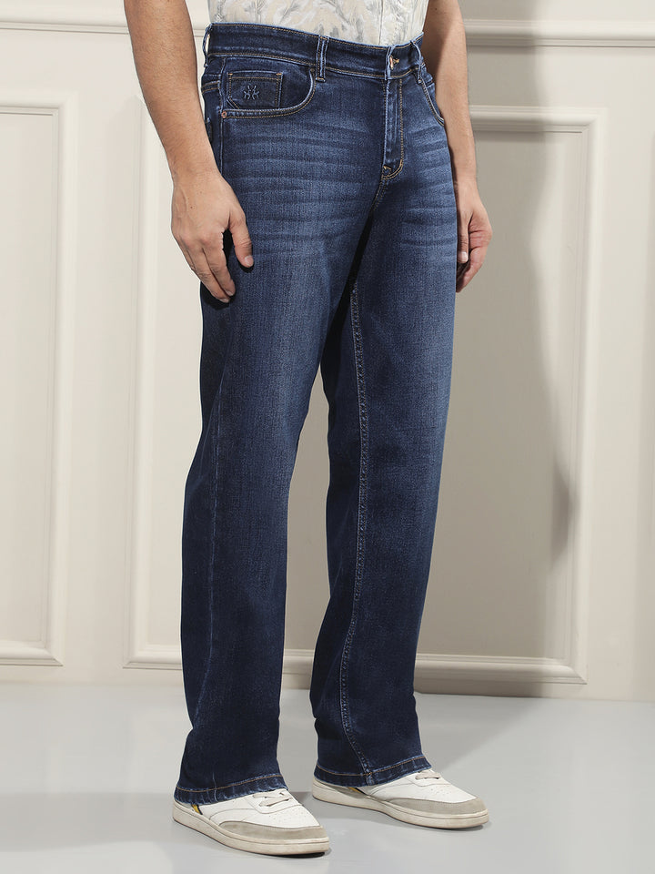 Minimalist Sapphire Blue Baggy Jeans