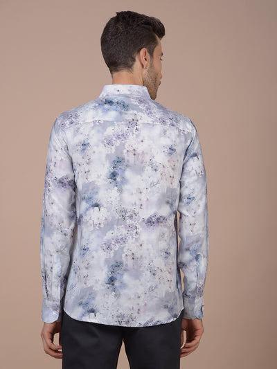 Purple Floral Print Shirt
