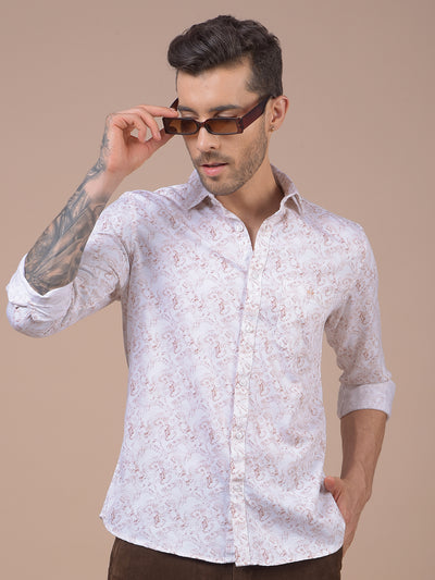 Brown Printed Shirt