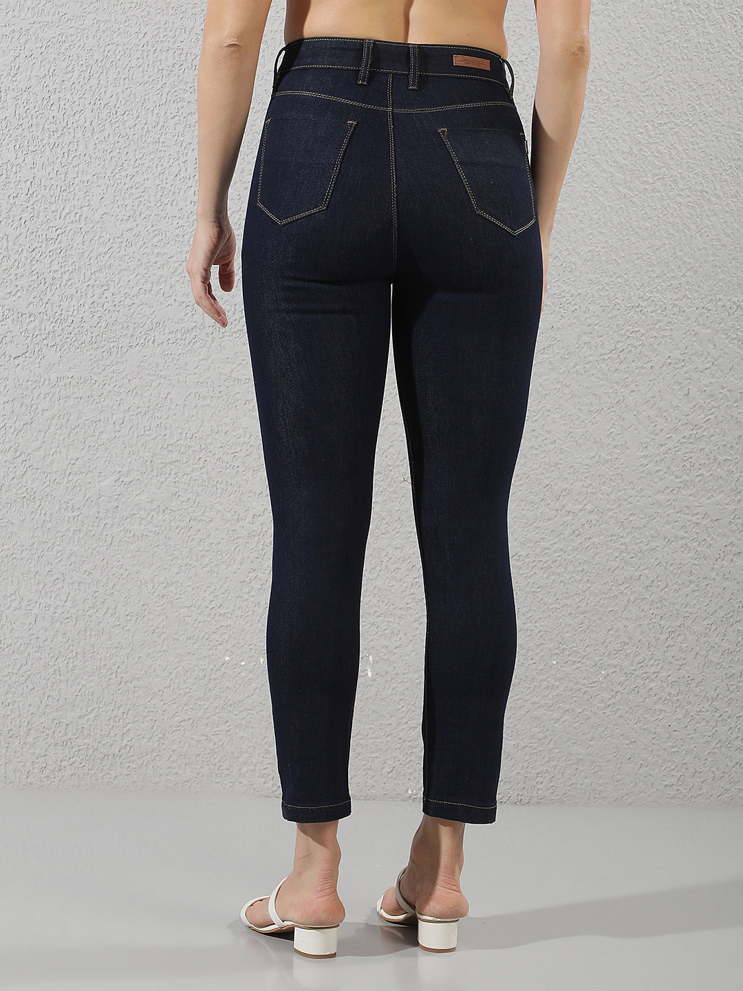 Navy Blue Straight Jeans