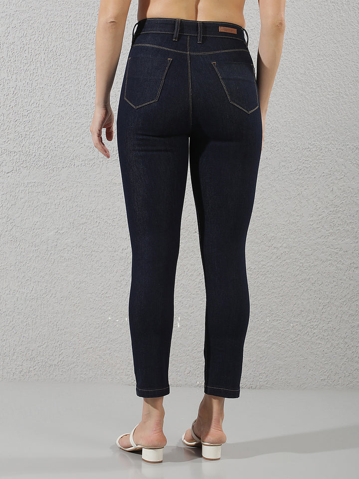 Navy Blue Straight Jeans
