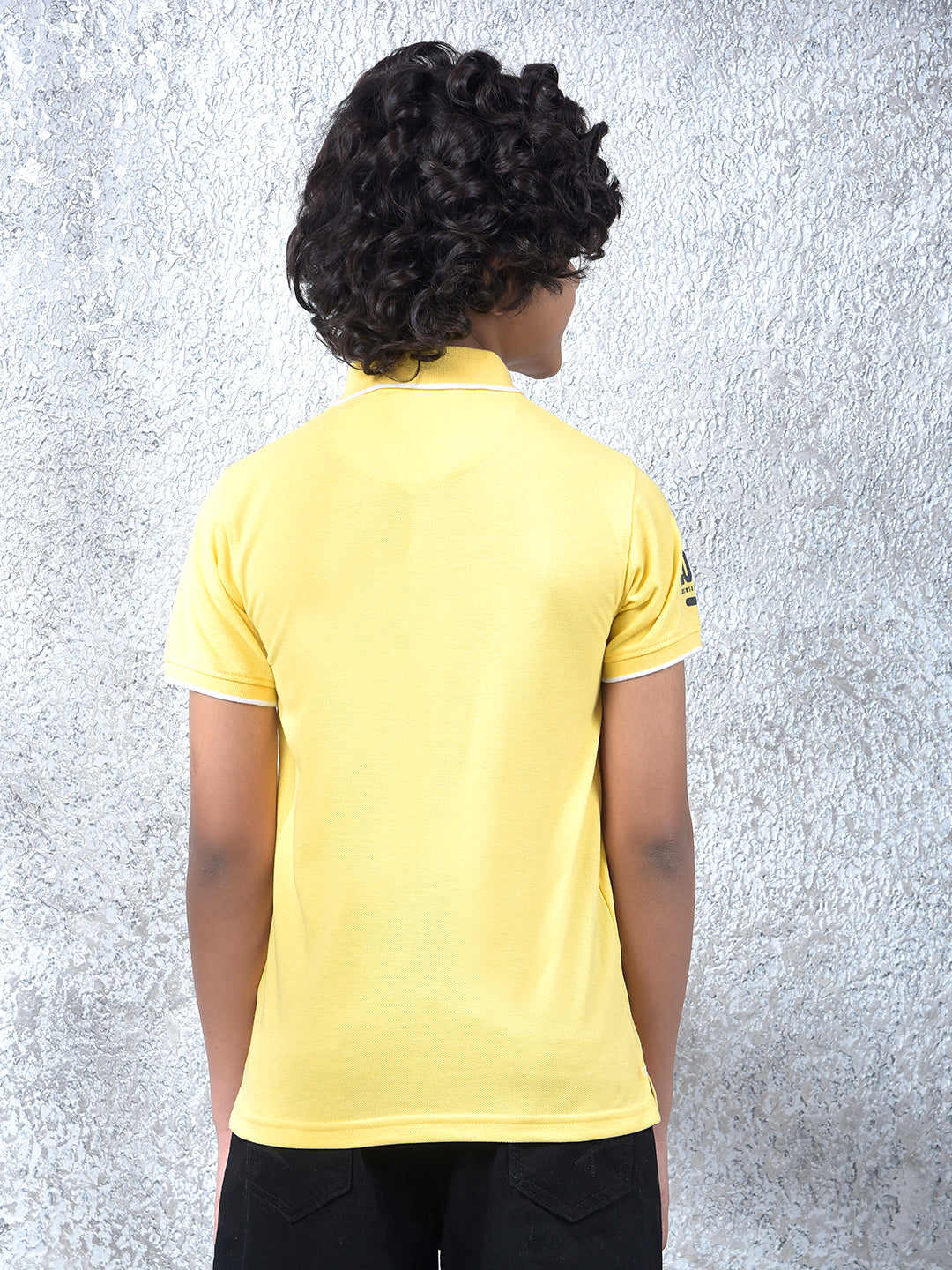 Dynamic Energy Yellow Polo Neck T-Shirt