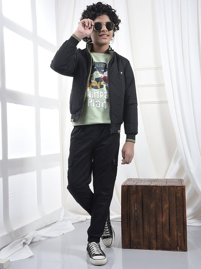 Black Utility Pocket Joggers