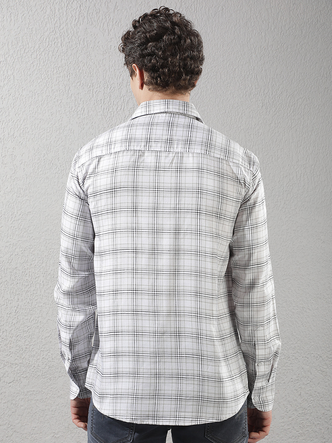 Tailored Breeze White Checked Shirt
