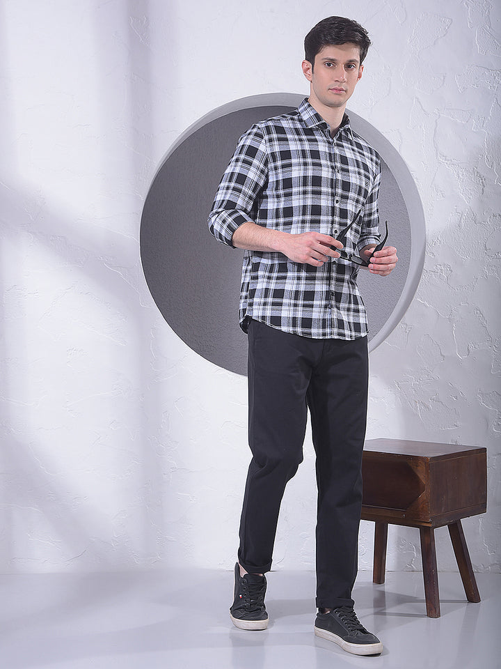 Black Checked 100% Cotton Shirt