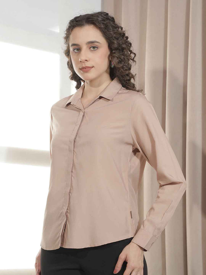 Neutral Beige Modal Comfort Top
