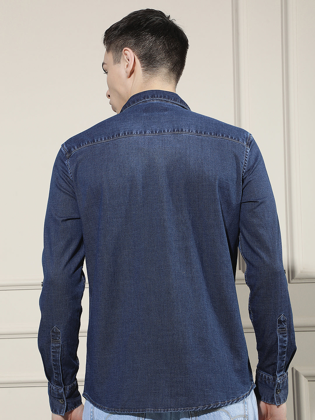 Navy Blue Double Pocket Shirt