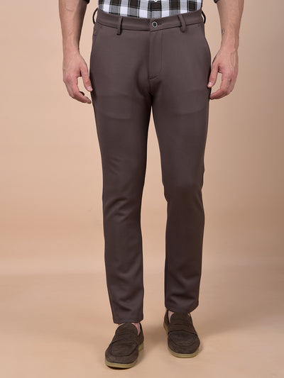 Modern Edgey Brown Knitted Trousers
