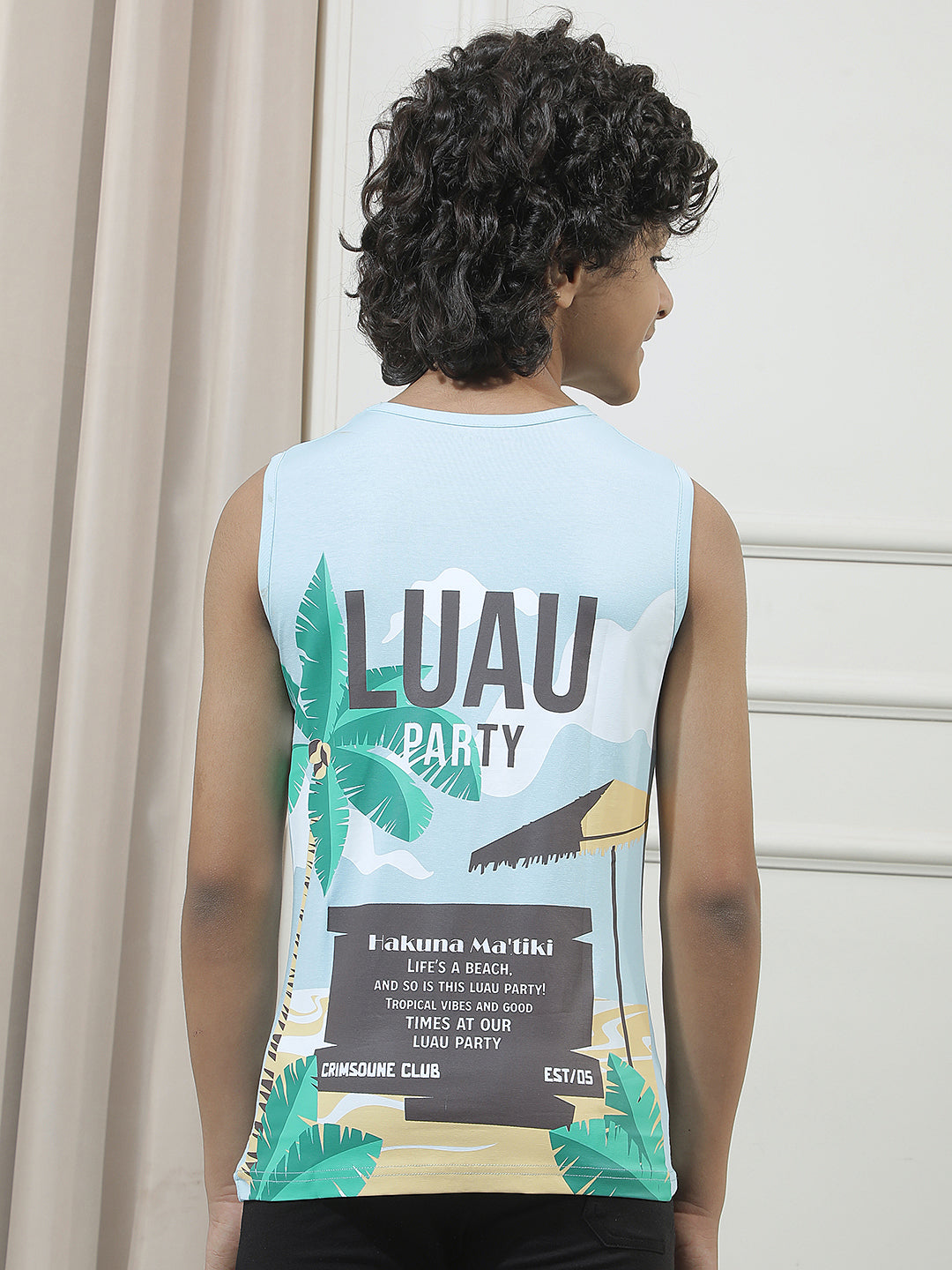 Sky Blue Typographic T-Shirt