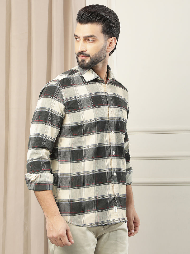 Green Checked Corduroy Shirt
