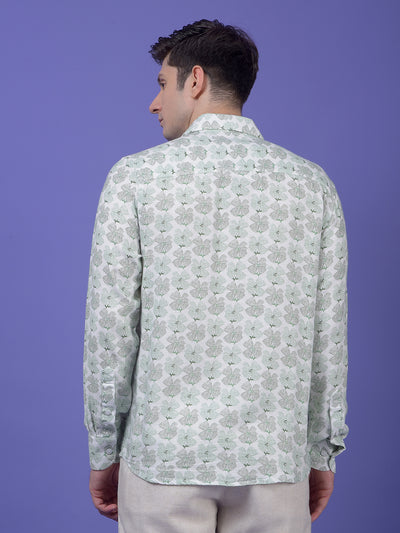 Green Floral Print Shirt