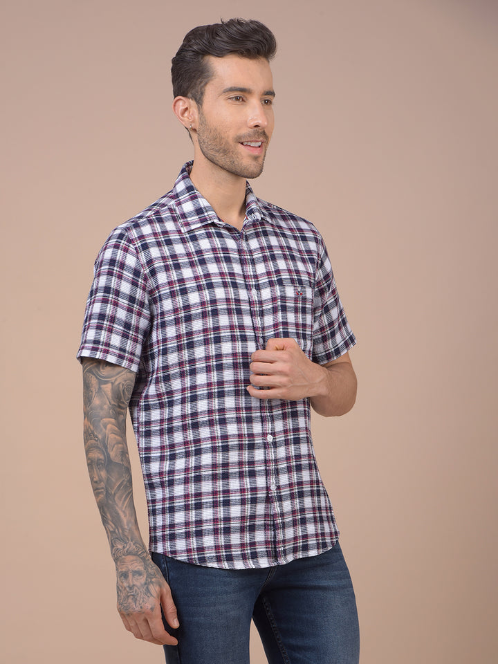 Red Checked 100% Cotton Shirt