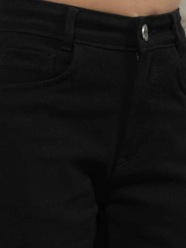Chic Black Wide Leg Jeans