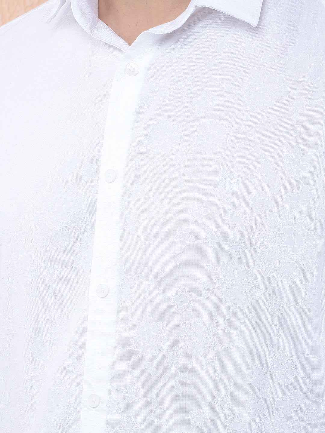 White Embroidered Shirt